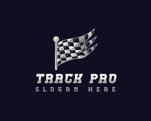 Checkered Race Flag logo design