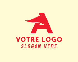 Commercial - Racing Letter A Flag logo design