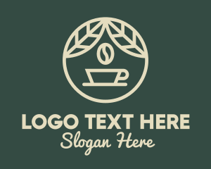 Caffeine - Organic Coffee Badge logo design