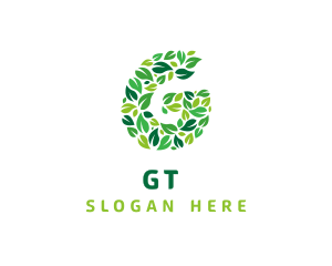 Colorful G Leaves  logo design