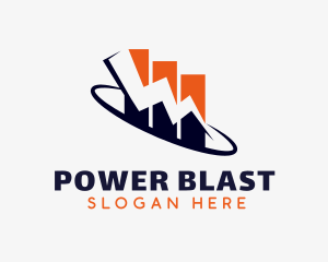 Power Volt Company Graph logo design