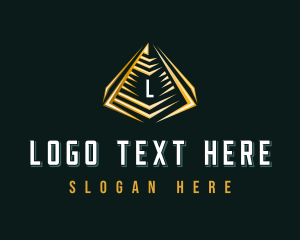 Investment - Elegant Pyramid Triangle logo design