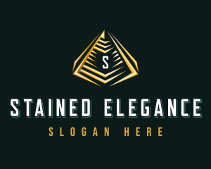 Elegant Pyramid Triangle logo design