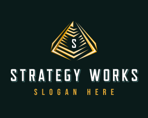 Elegant Pyramid Triangle logo design