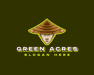 Farmer - Asian Farmer Hat logo design