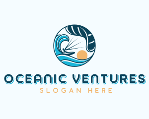 Wave Kitesurfing Tournament logo design