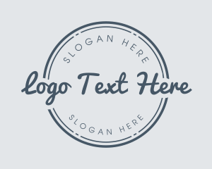 Round Cursive Badge Logo