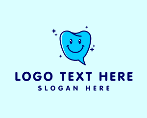 Orthodontics - Dental Tooth Chat Bubble logo design