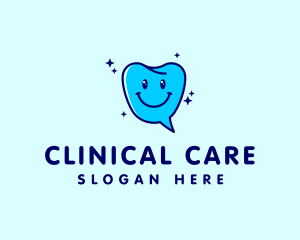 Dental Tooth Chat Bubble logo design