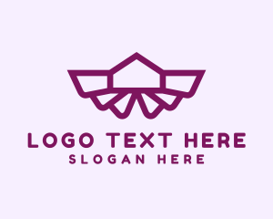 Roof - Purple House Wings logo design