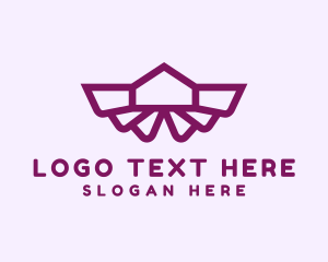 House Loan - Purple House Wings logo design