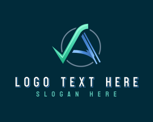 Check - Professional Firm Letter A logo design