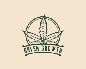 Cannabis Weed Leaf logo design