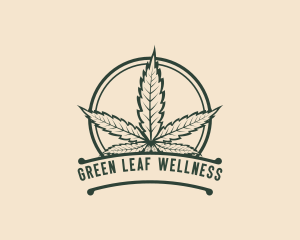 Cannabis Weed Leaf logo design