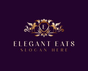 Pegasus Elegant Crest logo design