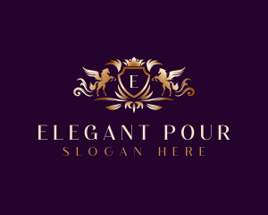 Pegasus Elegant Crest logo design