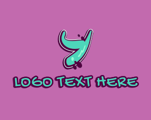 Teenager - Funky Graffiti Letter Y logo design