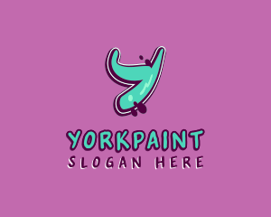 Funky Graffiti Letter Y logo design