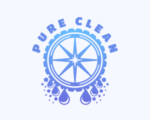 Water Tire Cleaning logo design