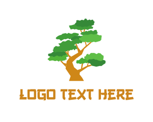 Little - Bonsai Tree Gardening logo design