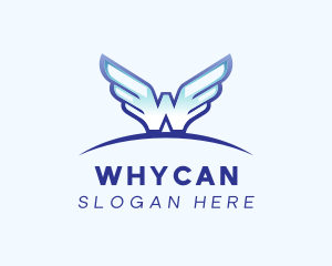 Insignia - Blue Wings Letter W logo design