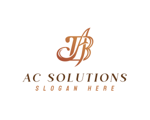 Luxury Monogram Letter AB logo design