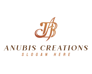 Luxury Monogram Letter AB logo design