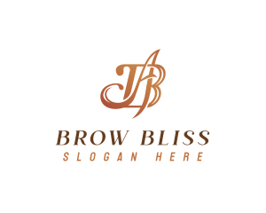 Luxury Monogram Letter AB logo design