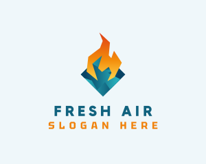 Hot & Cold Temperature logo design