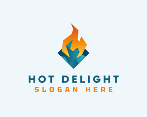 Hot & Cold Temperature logo design