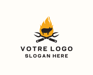 Pig - Pig Grill Restaurant logo design