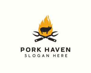 Pig Grill Restaurant logo design