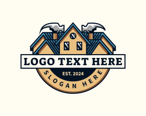 Remodeling - Hammer Roof Carpenter logo design