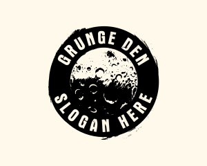 Grunge - Grunge Moon Badge logo design