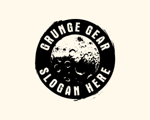 Grunge - Grunge Moon Badge logo design