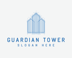 Building Tower Construction logo design