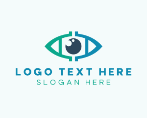 Optical - Eye Surveillance Letter A logo design