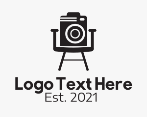 Black Camera Chair  Logo