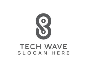 High Tech - Modern Tech Number 8 logo design