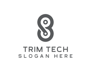 Modern Tech Number 8 logo design