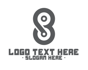 High Tech - Tech Number 8 Monogram logo design
