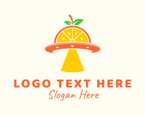 Lemon - Orange Pulp Spaceship logo design