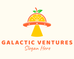 Spaceship - Orange Pulp Spaceship logo design