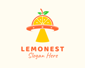 Lemonade - Orange Pulp Spaceship logo design