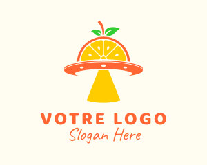 Food Stand - Orange Pulp Spaceship logo design