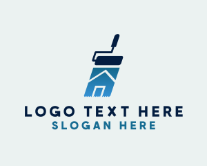 Gradient - Paint Roller House logo design