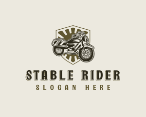 Motorcycle Rider Motorbike logo design