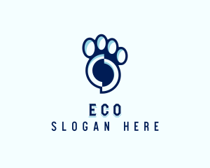 Paw Print - Veterinarian Pet Grooming logo design