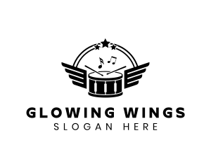 Drum Wing Stars logo design