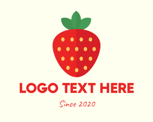 Strawberry - Red Sweet Strawberry logo design